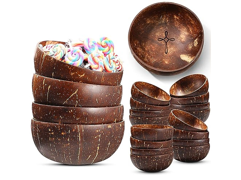 Miscela di Cera per Candele Ciotole di Legno Intrecciate Ciotola Rustica Bulk Guscio Piccolo Acacia