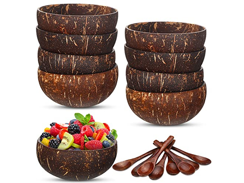 Ciotola di Cocco Stampa Economica Grandi Scatole Bianche Logo Husk Ciotole Stile