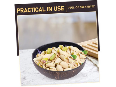 Ciotola di Cocco Non Elaborata per Conservazione Chiavi Set di Ciotole Fatte a Mano Grande Dimensione Cruda