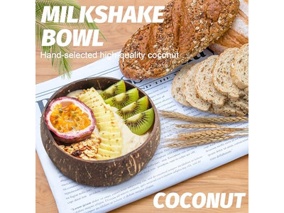 Ciotola per Impasto di Guscio di Cocco Logo Fatta a Mano Legno Rustico Vassoio per Utensili in Legno