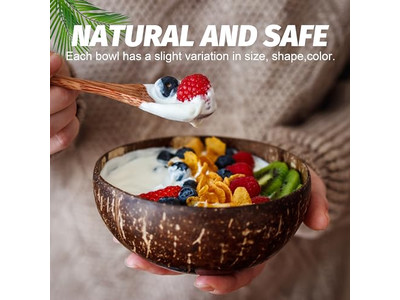 Ciotola per Impasto di Guscio di Cocco Logo Fatta a Mano Legno Rustico Vassoio per Utensili in Legno