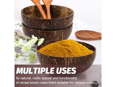 Ciotola per Impasto di Guscio di Cocco Logo Fatta a Mano Legno Rustico Vassoio per Utensili in Legno