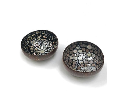 Ciotola di Cocco Decorazione per Feste Set Eco-Friendly 36 Senza Oscillazioni Tutto Naturale