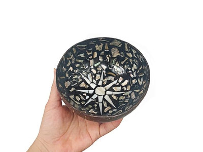 Ciotola di Cocco Decorazione per Feste Set Eco-Friendly 36 Senza Oscillazioni Tutto Naturale