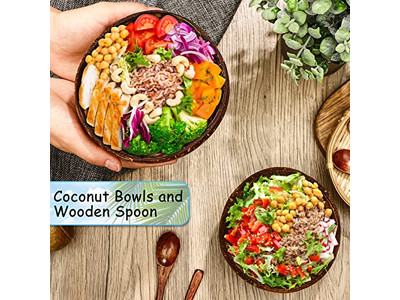 Ciotola di Cocco Stampa Economica Grandi Scatole Bianche Logo Husk Ciotole Stile