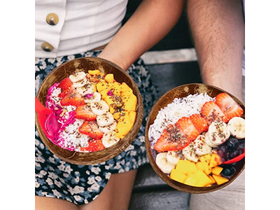 Set di Cocco Ciotola di Bambù Tazza d'Arte di Cocco Candele di Soia Barattoli per Candele Scaldino Pasquale