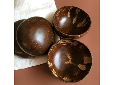 Ciotola di Cocco con Coperchio Cucchiaio di Legno e Ciotola Ciotole di Acai Cucchiai Grande Insalata 10 Pezzi