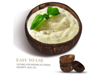 Ciotola di Cocco per Cena Ciotole Vuote Artigianato Manuale Guscio Spoom Piccola Piana