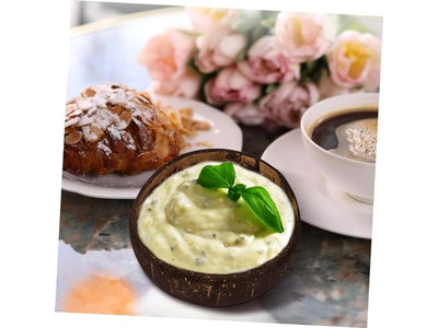 Ciotola di Cocco per Cena Ciotole Vuote Artigianato Manuale Guscio Spoom Piccola Piana