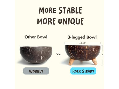 Ciotole di Cocco Lucide Set di Ciotole e Cucchiai Multicolore Miglior Prezzo Personalizzato