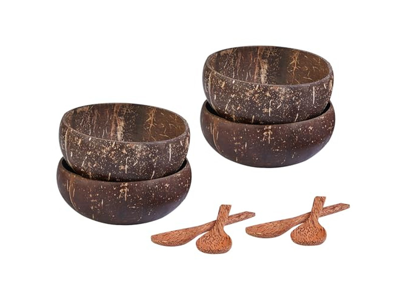 Ciotola di Cocco Multicolore Personalizzata Ciotole Uniche Candele Grandi Insalate per Mangiare