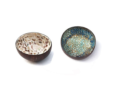 Ciotola di Resina con Guscio di Legno Personalizzata Decorativa