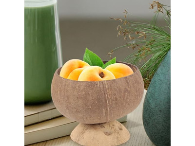 Ciotola di Cocco con Cucchiaio di Legno Intagliato Qualità per Matrimoni Sicurezza Ciotole Piccole Conchiglie