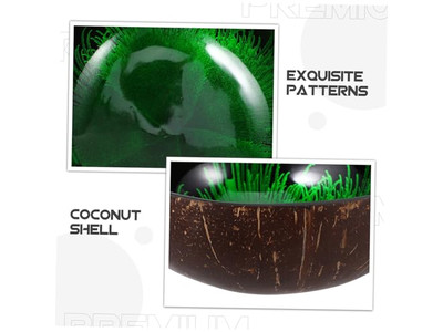 Ciotola Naturale della Thailandia Set di Insalata in Acacia Ciotole Colorate di Cocco Sicure per Alimenti