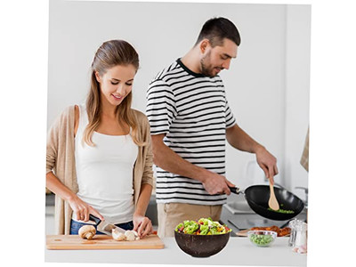 Ciotola di Cocco Vietnamita Eco Decorativa Guscio Ciotole di Bambù per Candele Artigianato