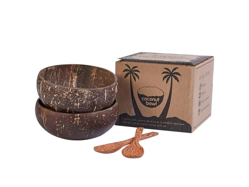 Set Decorativo di Frutta in Legno di Ciotola di Vimini Naturale Superficiale per Insalata